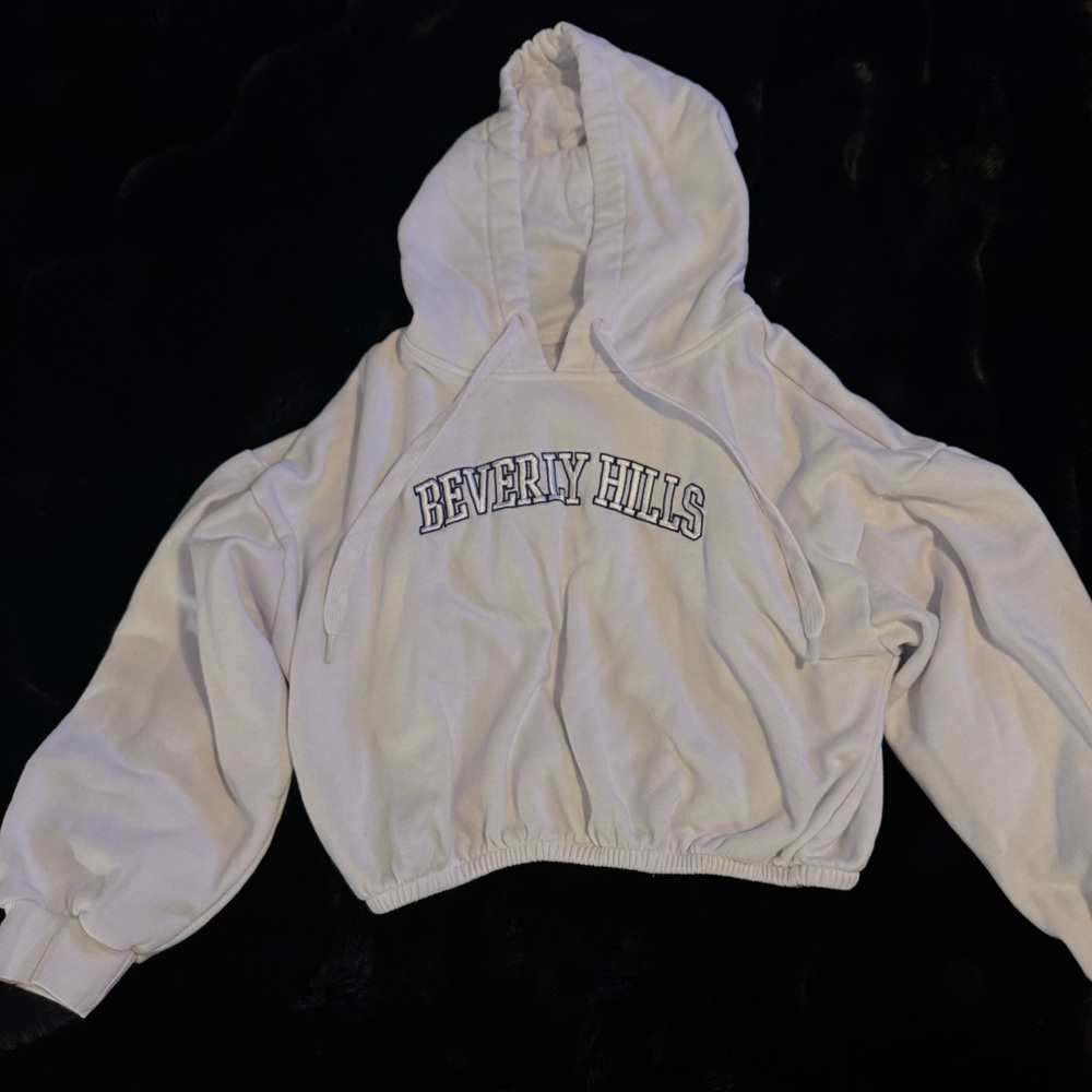 Beverly Hills cropped hoodie